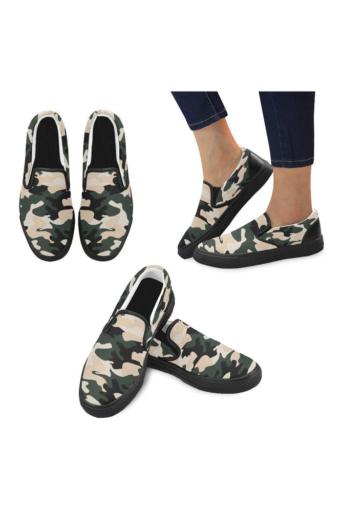 Camouflage Men's Slip-on Canvas Shoes - Objet D'Art