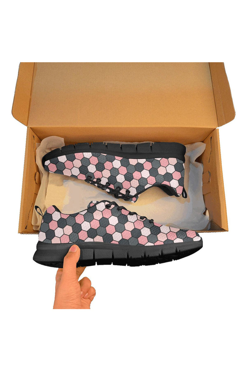 Pink Honeycomb Women's Breathable Running Shoes - Objet D'Art