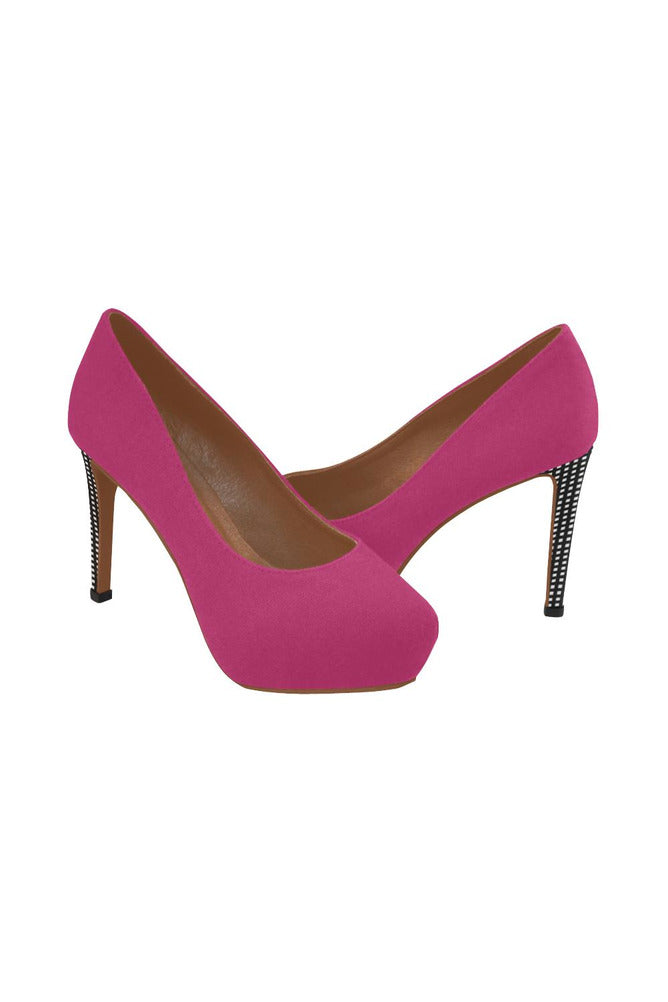 Pink & Black Matrix Women's High Heels - Objet D'Art