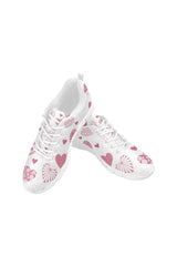 Pink Heart Ombre Women's Breathable Running Shoes - Objet D'Art