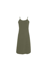 Green D05 FRONT Alcestis Slip Dress (Model D05) - Objet D'Art