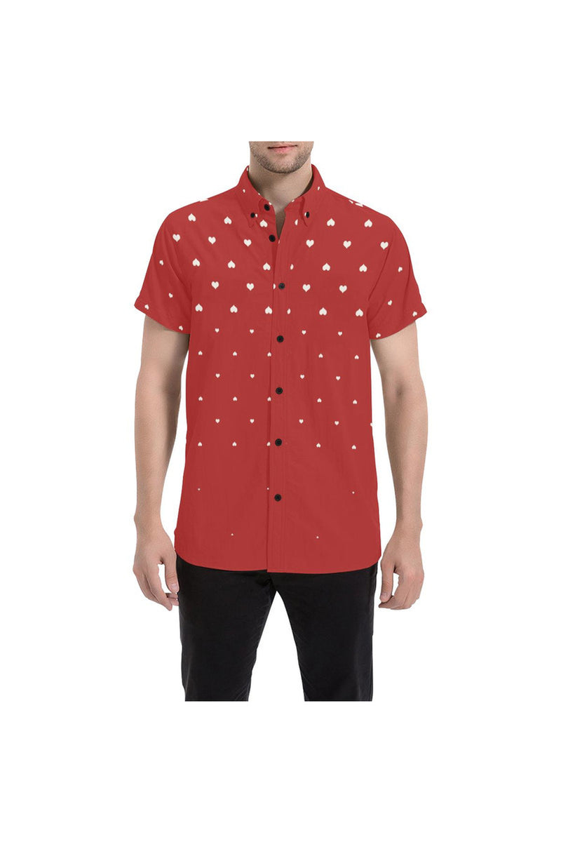 Heart Rising Large Men's All Over Print Short Sleeve Shirt/Large Size - Objet D'Art Online Retail Store
