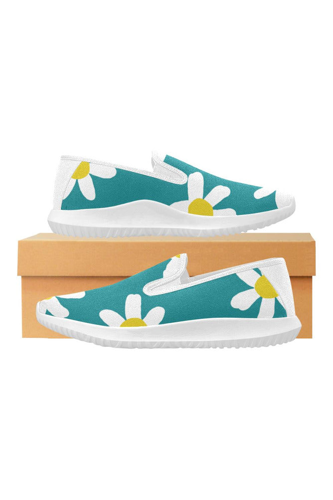 dai 2 D20 BCK TOP BLUE-Recovered Orion Slip-on Women's Canvas Sneakers (Model 042) - Objet D'Art