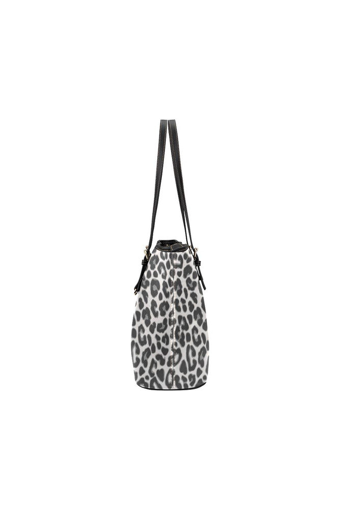 black leopard Leather Tote Bag/Small - Objet D'Art