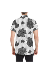 Camisa de manga corta con estampado floral Paisley para hombre - Objet D'Art Online Retail Store
