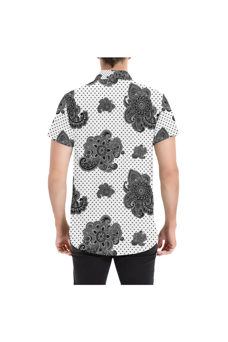 Floral Paisley Men's All Over Print Short Sleeve Shirt - Objet D'Art Online Retail Store