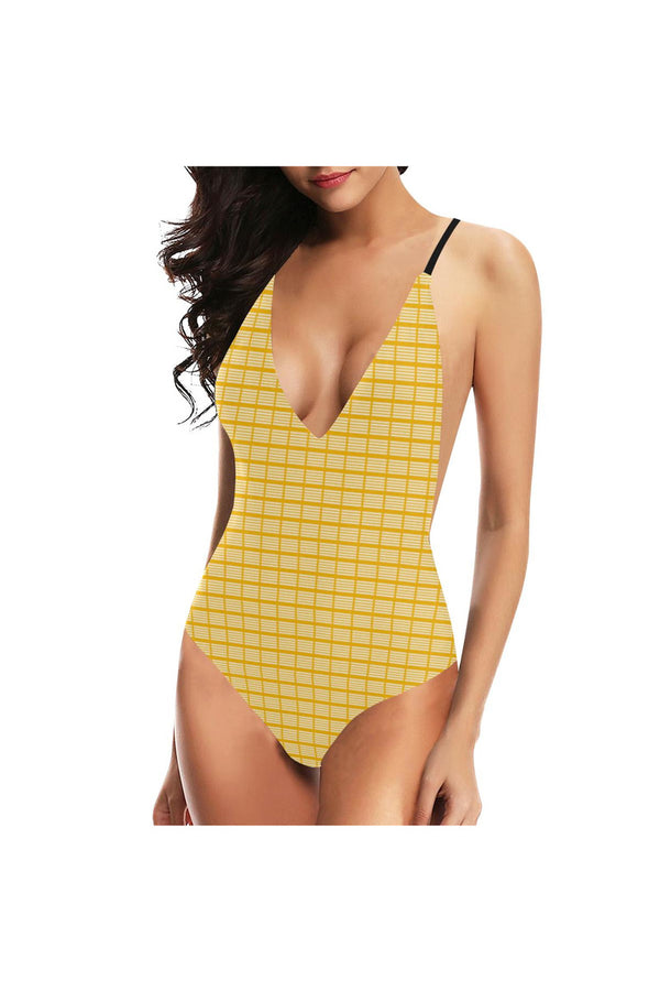 Sunny Day Sexy Lacing Backless One-Piece Swimsuit - Objet D'Art