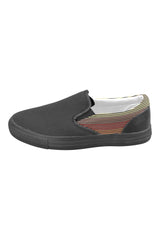 Spectral Lines Men's Slip-on Canvas Shoes (Model 019) - Objet D'Art