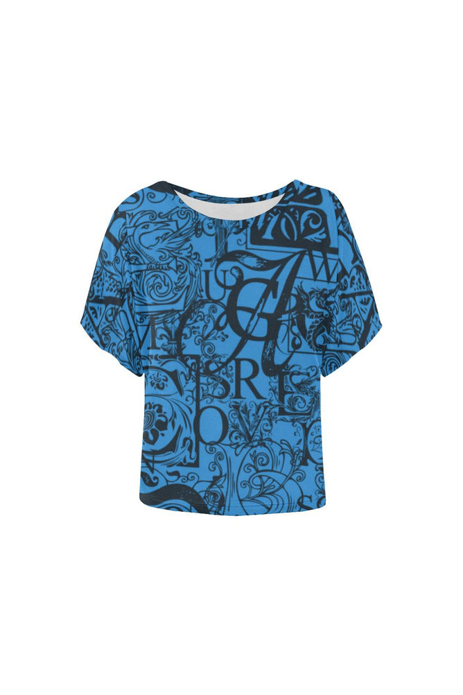 Secret Garden Women's Batwing-Sleeved Blouse T shirt - Objet D'Art