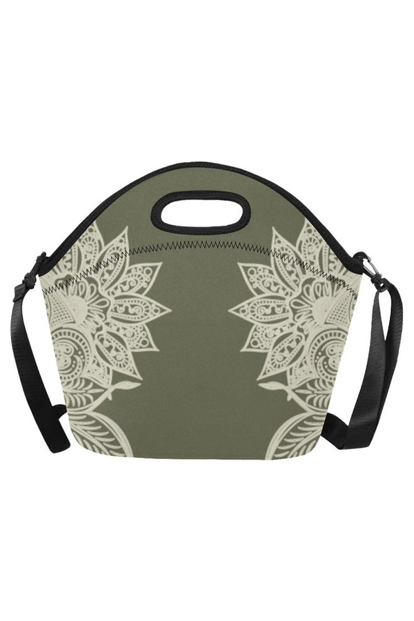 Sage Mandala Neoprene Lunch Bag/Large (Model 1669) - Objet D'Art