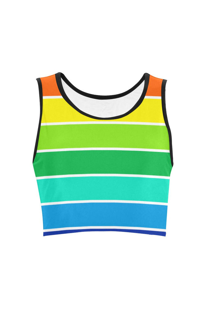 Rainbow Bright Artsadd Women's Crop Top (Model T42) - Objet D'Art