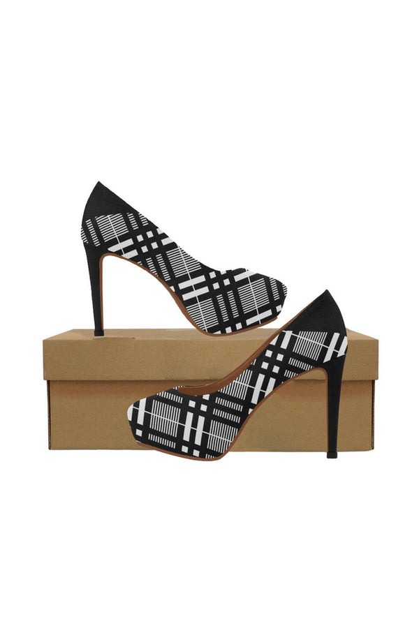 Plaid Power Women's High Heels - Objet D'Art