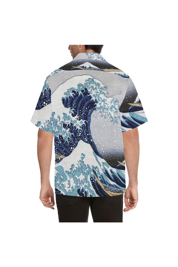 The Great Wave off Kanagawa Hawaiian Shirt (Model T58) - Objet D'Art