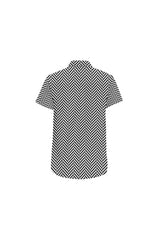 Herringbone Men's All Over Print Short Sleeve Shirt/Large Size (Model T53) - Objet D'Art