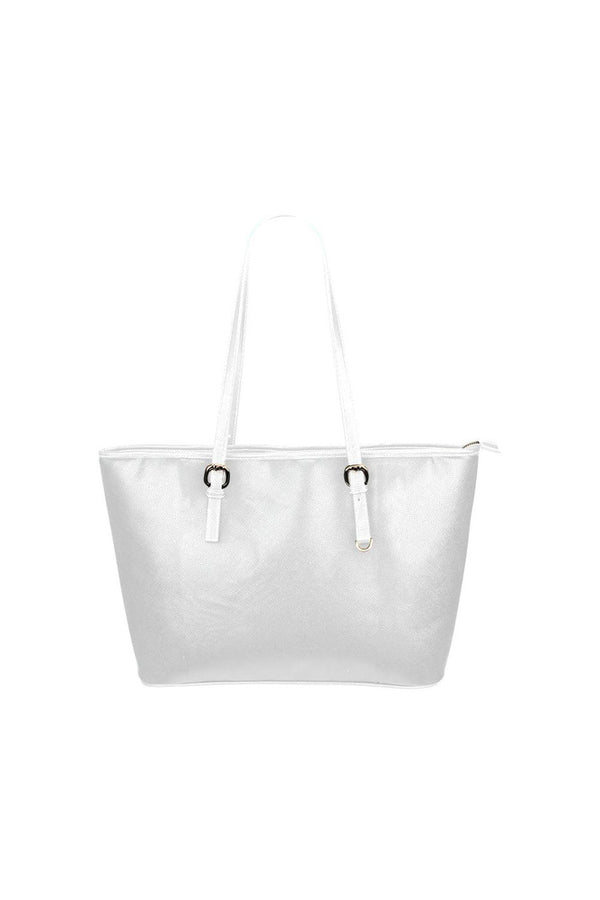 White Leather Tote Bag/Small - Objet D'Art