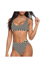 Circle in Square Sport Top & High-Waist Bikini Swimsuit - Objet D'Art Online Retail Store