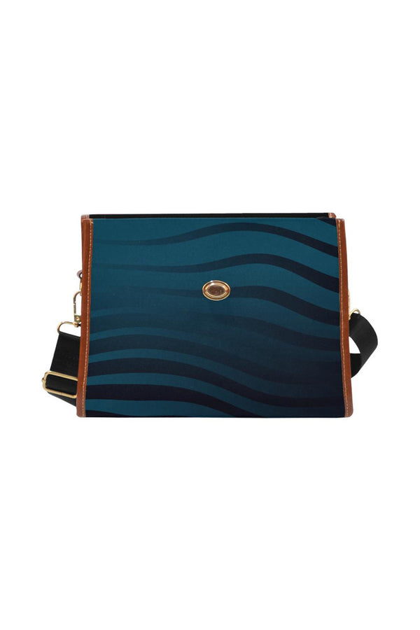 Blue Zebra Waterproof Canvas Bag/All Over Print - Objet D'Art