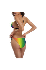 Spectral Splendor Buckle Front Halter Bikini Swimsuit - Objet D'Art