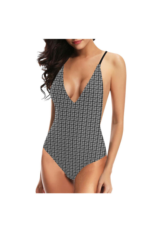 Brushes Sexy Lacing Backless One-Piece Swimsuit - Objet D'Art Online Retail Store