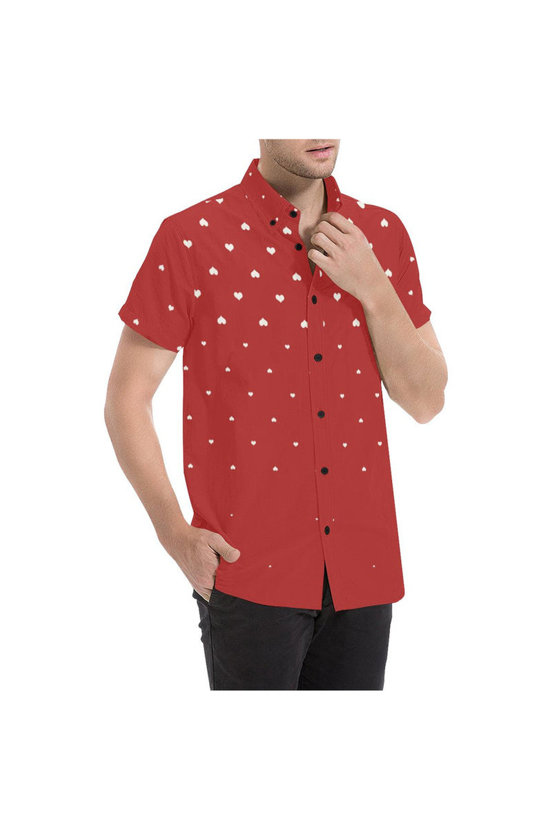 Heart Rising Large Men's All Over Print Short Sleeve Shirt/Large Size - Objet D'Art Online Retail Store