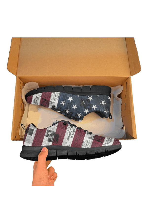 Women's Suffrage & USA Flag Women's Breathable Running Shoes - Objet D'Art