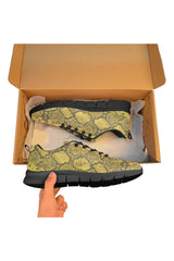 Gold Snakeskin Women's Breathable Running Shoes - Objet D'Art Online Retail Store