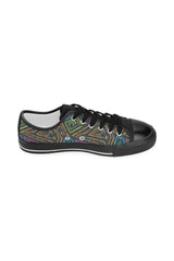 Abstract Color Women's Classic Canvas Shoes (Model 018) - Objet D'Art