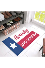Howdy & Peace Out Azalea Doormat 30" x 18" - Objet D'Art