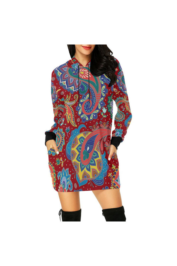 Big Pays Lee 2 All Over Print Hoodie Mini Dress (Model H27) - Objet D'Art