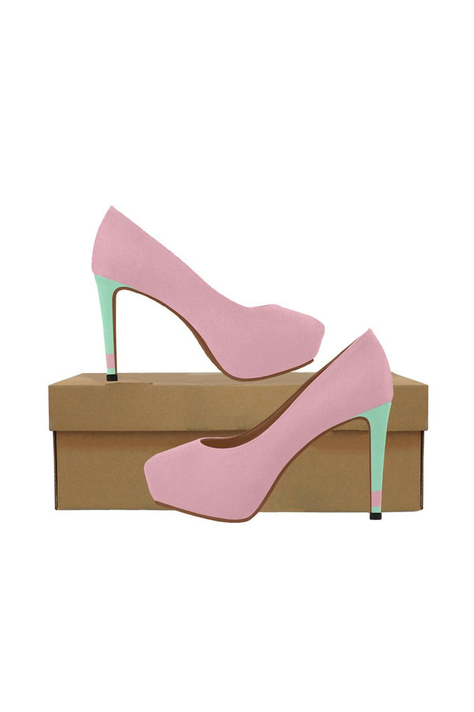 Pink and Green Women's High Heels - Objet D'Art
