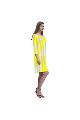 stripe 2 Rhea Loose Round Neck Dress(Model D22) - Objet D'Art