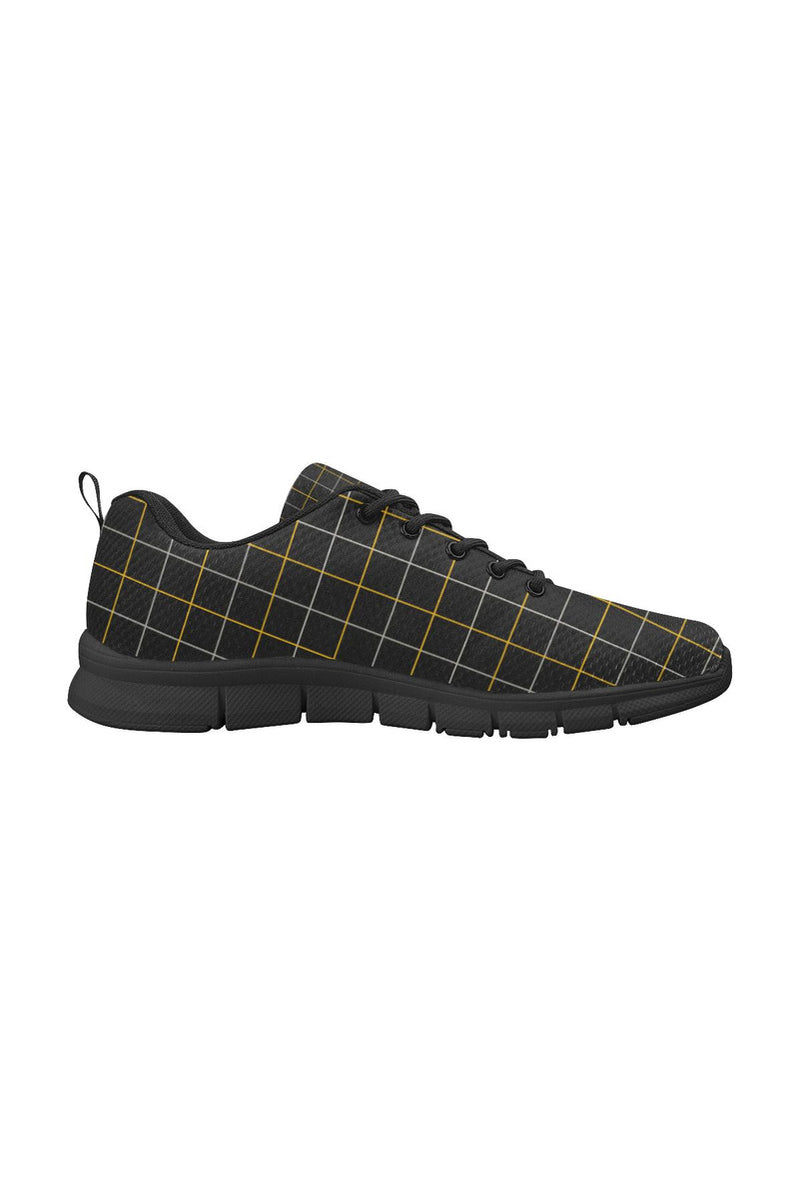 Tattersall Black and Gold Women's Breathable Running Shoes - Objet D'Art