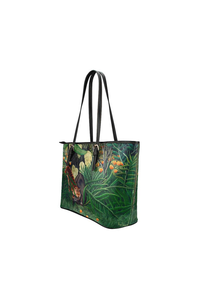 Tiger and Buffalo Leather Tote Bag/Small - Objet D'Art