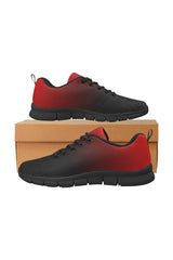 Fade Black to Red Women's Breathable Running Shoes - Objet D'Art Online Retail Store