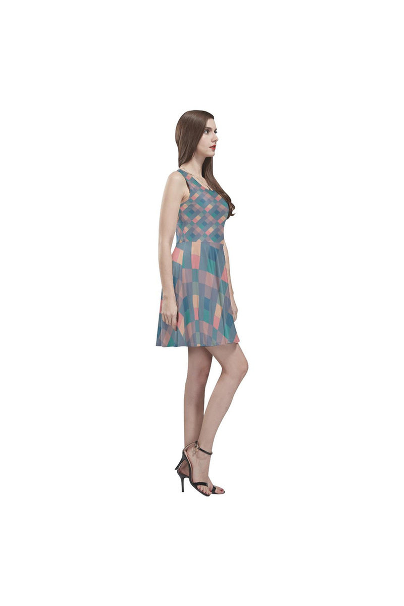 Pastel Pixels Thea Sleeveless Skater Dress - Objet D'Art Online Retail Store