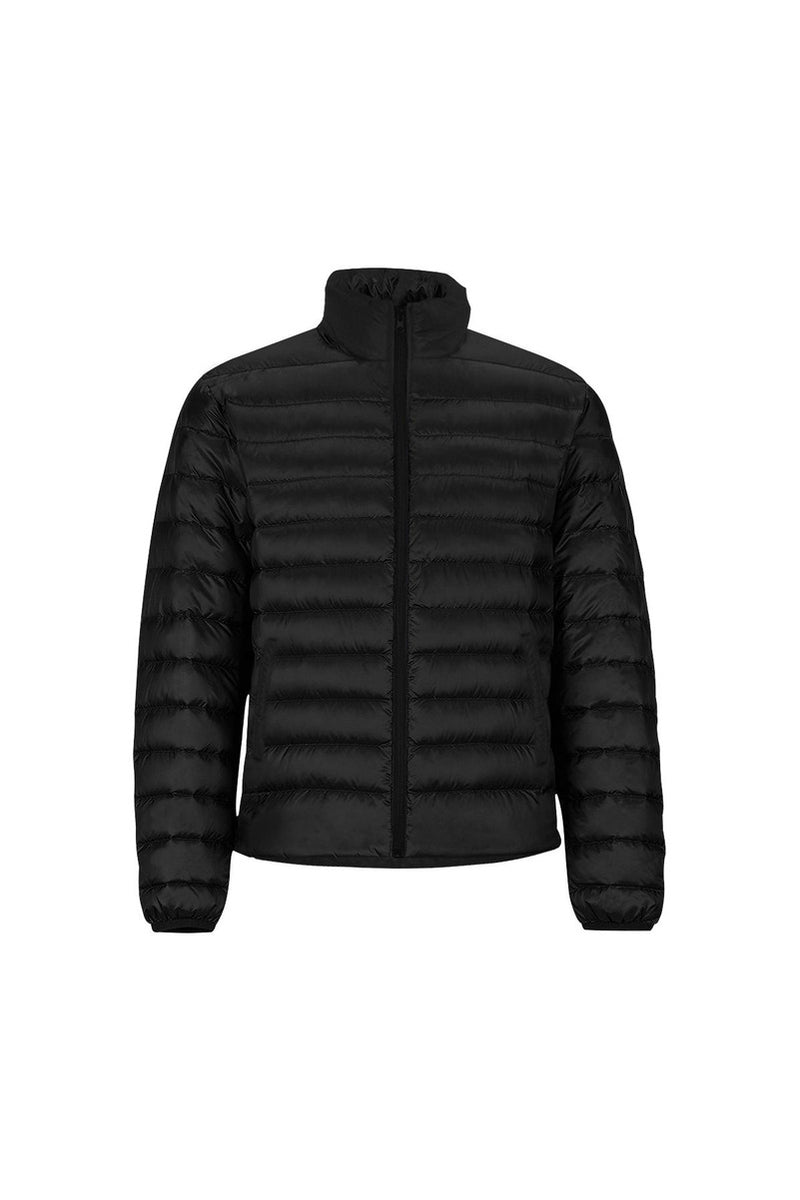 Black Unisex Stand Collar Padded Jacket - Objet D'Art