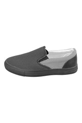 Herringbone Men's Slip-on Canvas Shoes (Model 019) - Objet D'Art