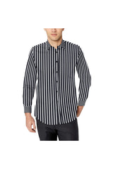 Striped Men's All Over Print Casual Dress Shirt (Model T61) - Objet D'Art