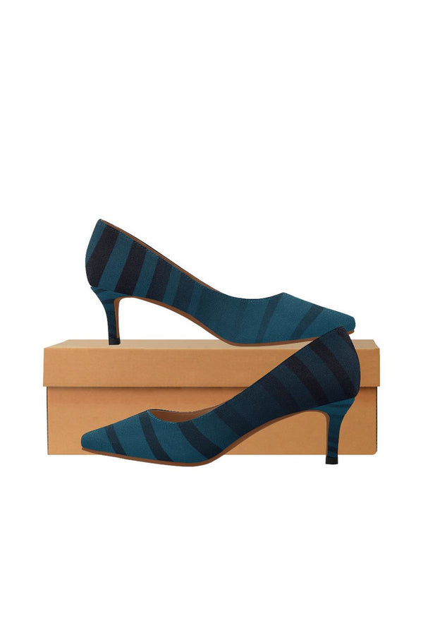 Blue Zebra Women's Pointed Toe Low Heel Pumps - Objet D'Art Online Retail Store