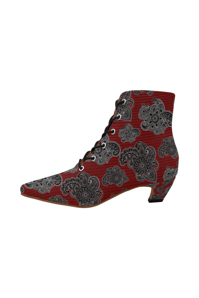 Paisley Power Women's Pointed Toe Low Heel Booties - Objet D'Art Online Retail Store
