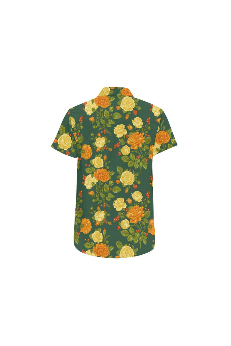 Floral Fellow Men's All Over Print Short Sleeve Shirt (Model T53) - Objet D'Art