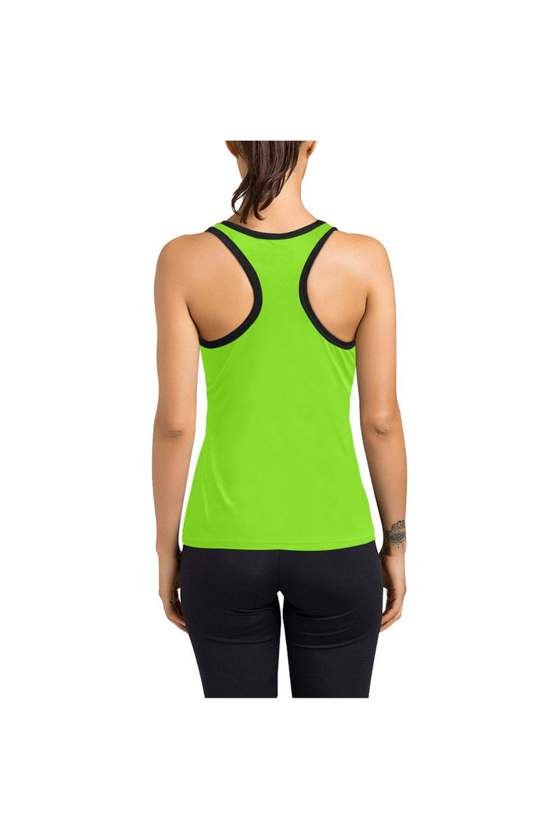 Neon Green Women's Racerback Tank Top - Objet D'Art