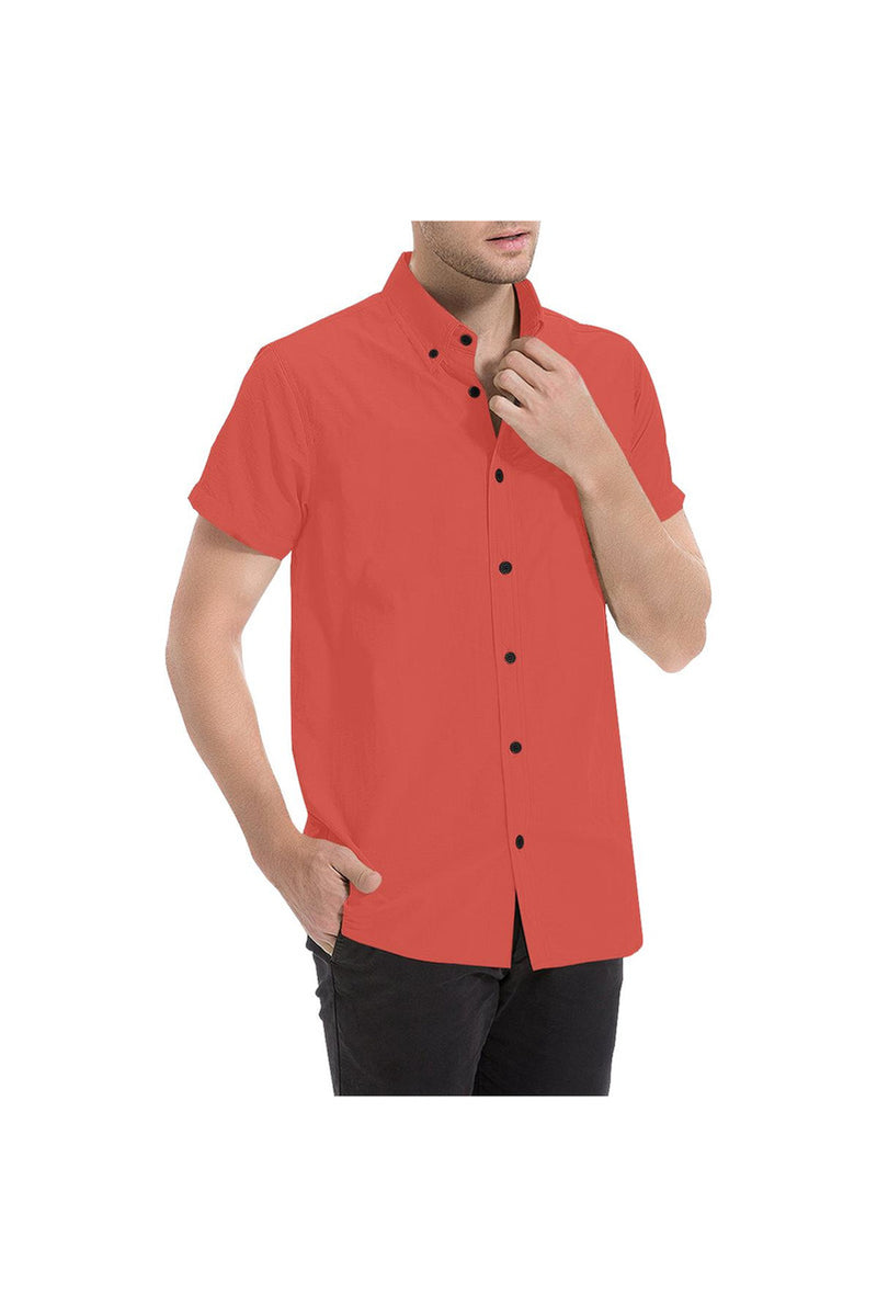 Living Coral Men's All Over Print Short Sleeve Shirt/Large Size (Model T53) - Objet D'Art