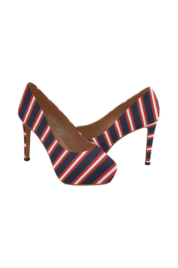 Americana Striped High Heels - Objet D'Art