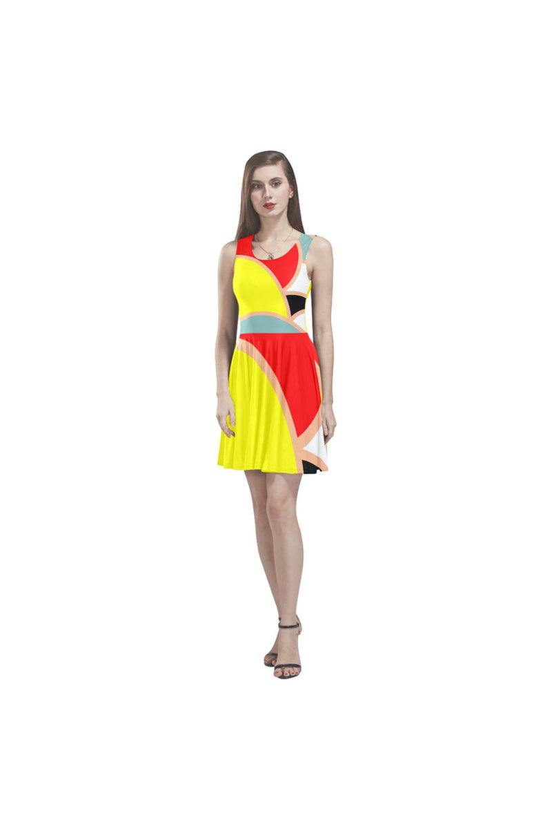 Primary Colored Thea Sleeveless Skater Dress - Objet D'Art Online Retail Store