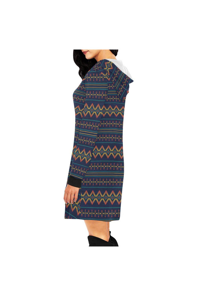 azzie 4a All Over Print Hoodie Mini Dress (Model H27) - Objet D'Art