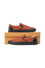 Winter Rust Men's Slip-on Canvas Shoes (Model 019) - Objet D'Art