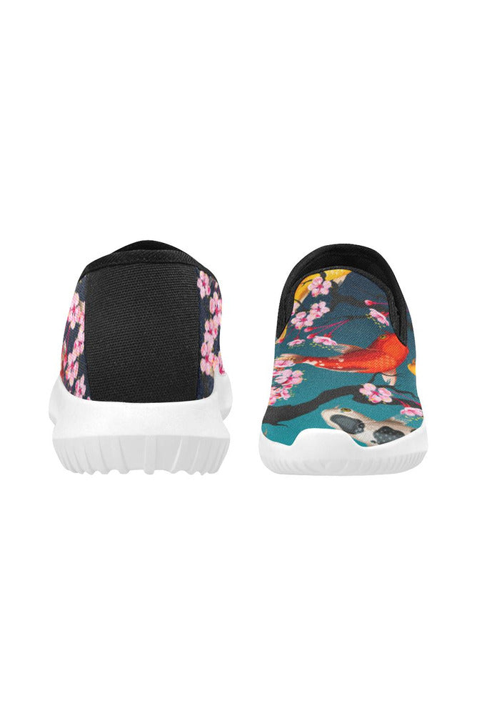koi day Orion Slip-on Women's Canvas Sneakers (Model 042) - Objet D'Art