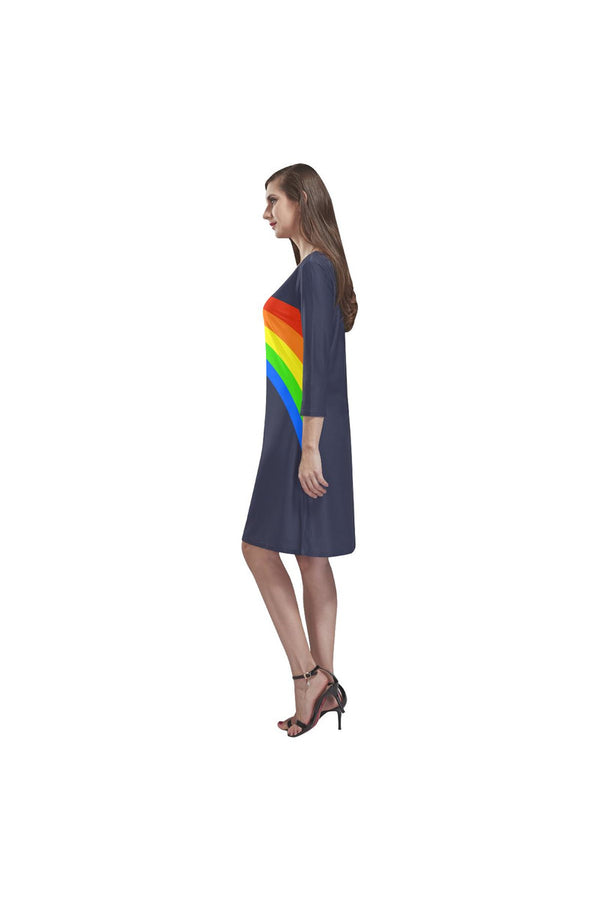 Prismatic Promises Rhea Loose Round Neck Dress - Objet D'Art