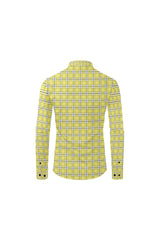 Yellow Plaid Men's All Over Print Casual Dress Shirt (Model T61) - Objet D'Art